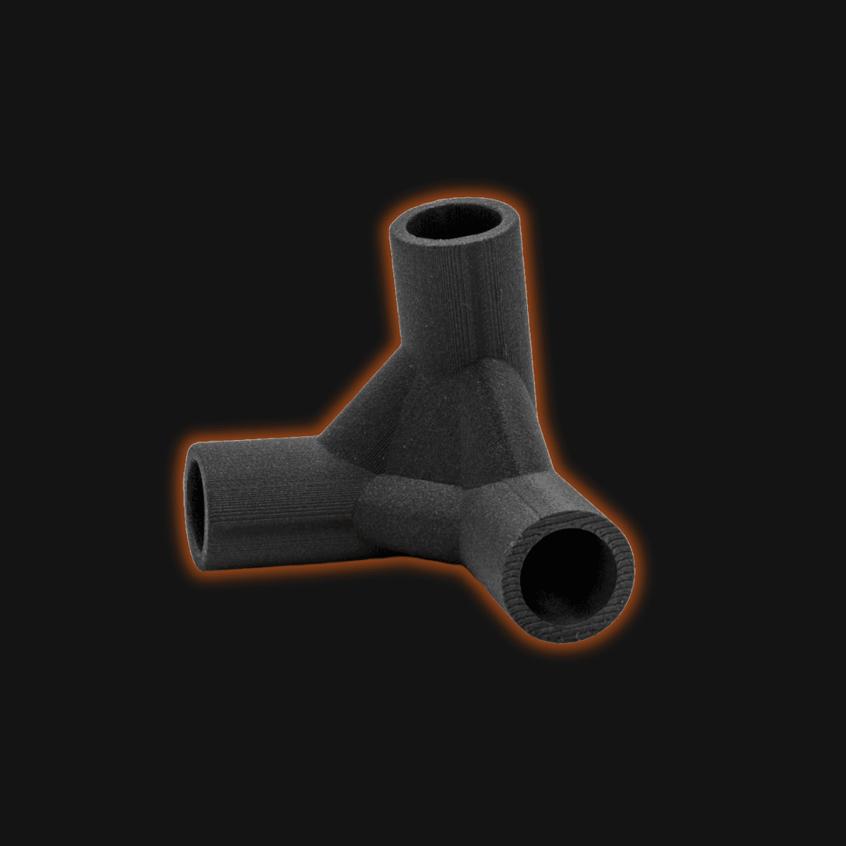 Black PA-CF bracket against a dark studio background